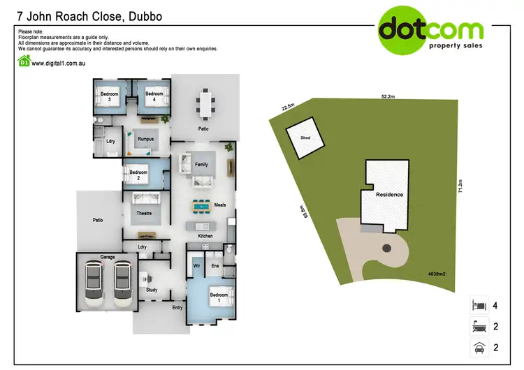 Floorplan of Homely house listing, 7 John Roach Close, Dubbo NSW 2830