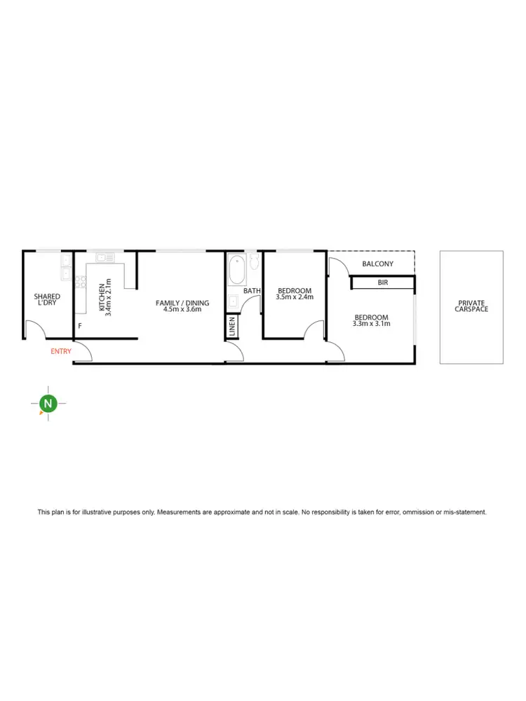 Floorplan of Homely unit listing, 2/29 McCourt Street, Wiley Park NSW 2195