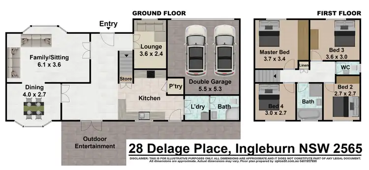 Floorplan of Homely house listing, 28 Delage Place, Ingleburn NSW 2565
