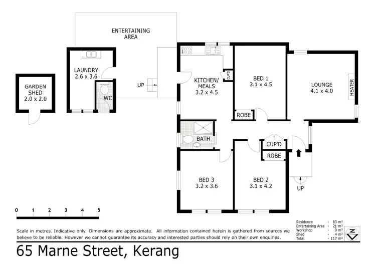 Floorplan of Homely house listing, 65 Marne Street., Kerang VIC 3579