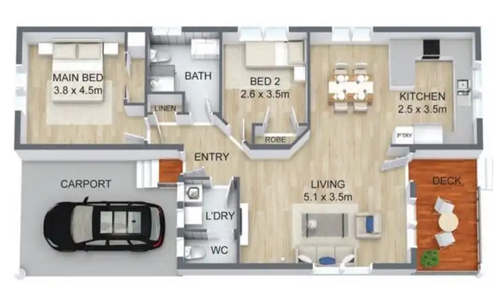 Floorplan of Homely villa listing, 20/466 Steve Irwin Way, Beerburrum QLD 4517