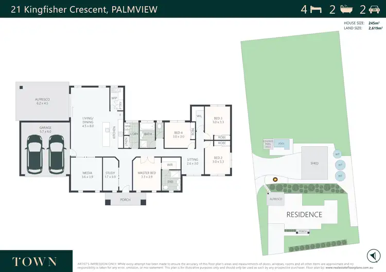 Floorplan of Homely house listing, 21 Kingfisher Crescent, Palmview QLD 4553