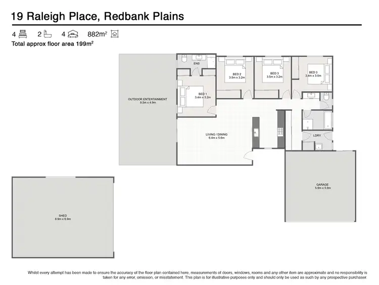 Floorplan of Homely house listing, 19 Raleigh Place, Redbank Plains QLD 4301