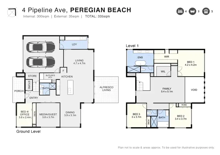 Floorplan of Homely house listing, 4 Pipeline Avenue, Peregian Beach QLD 4573