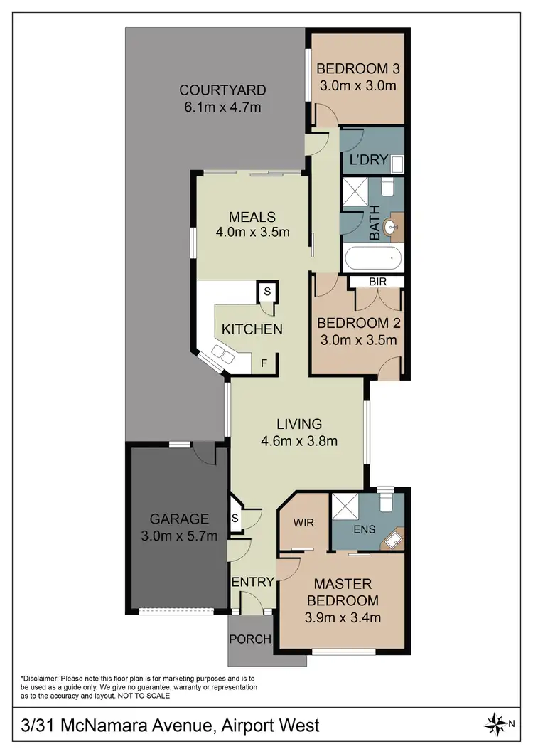 Floorplan of Homely unit listing, 3/31 McNamara Avenue, Airport West VIC 3042