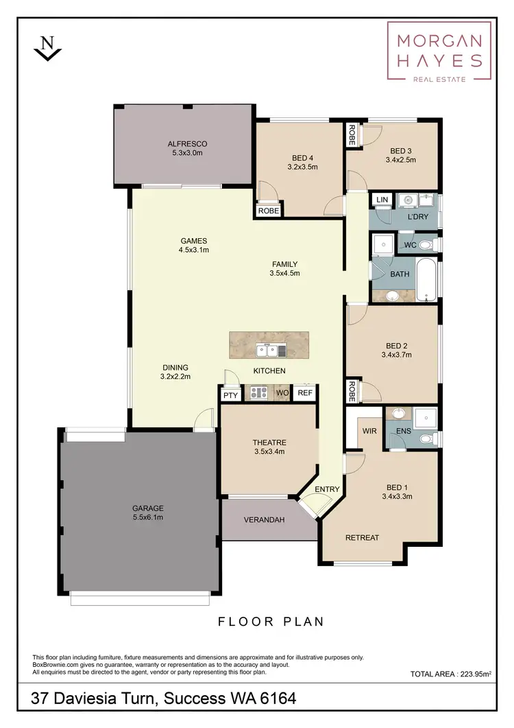 Floorplan of Homely house listing, 37 Daviesia Turn, Success WA 6164