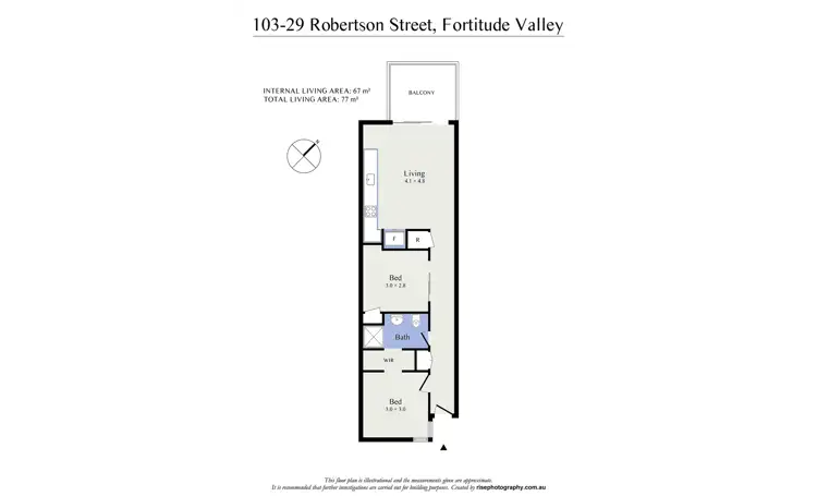 Floorplan of Homely apartment listing, 103/29 Robertson Street, Fortitude Valley QLD 4006