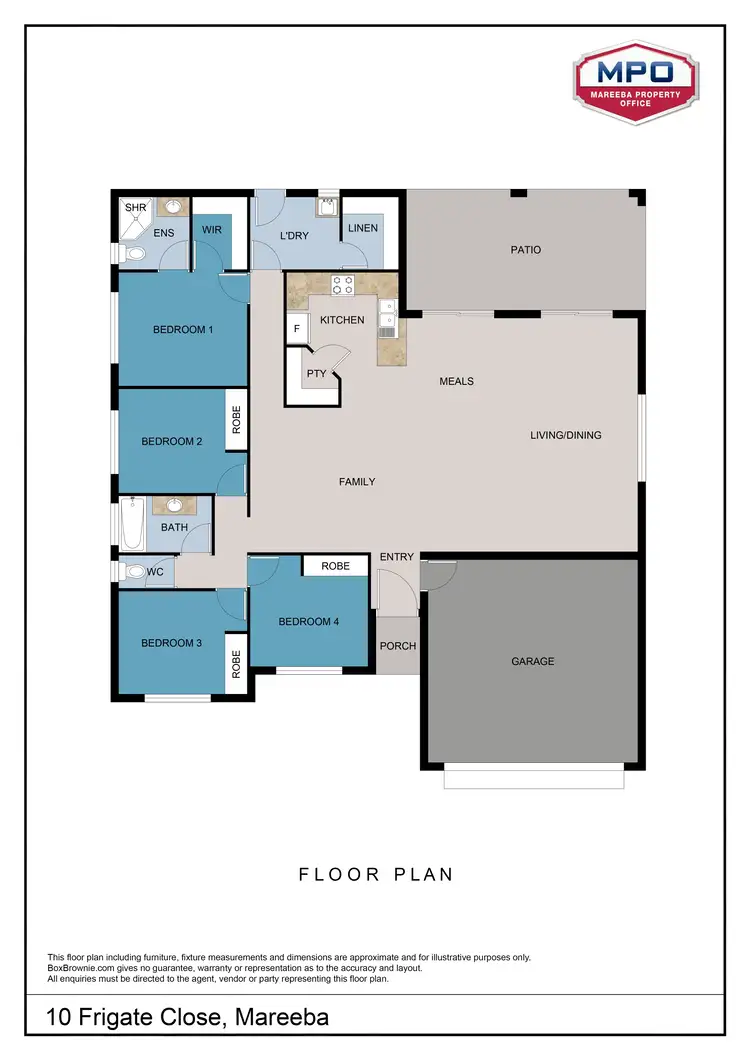 Floorplan of Homely house listing, 10 Frigate Close, Mareeba QLD 4880