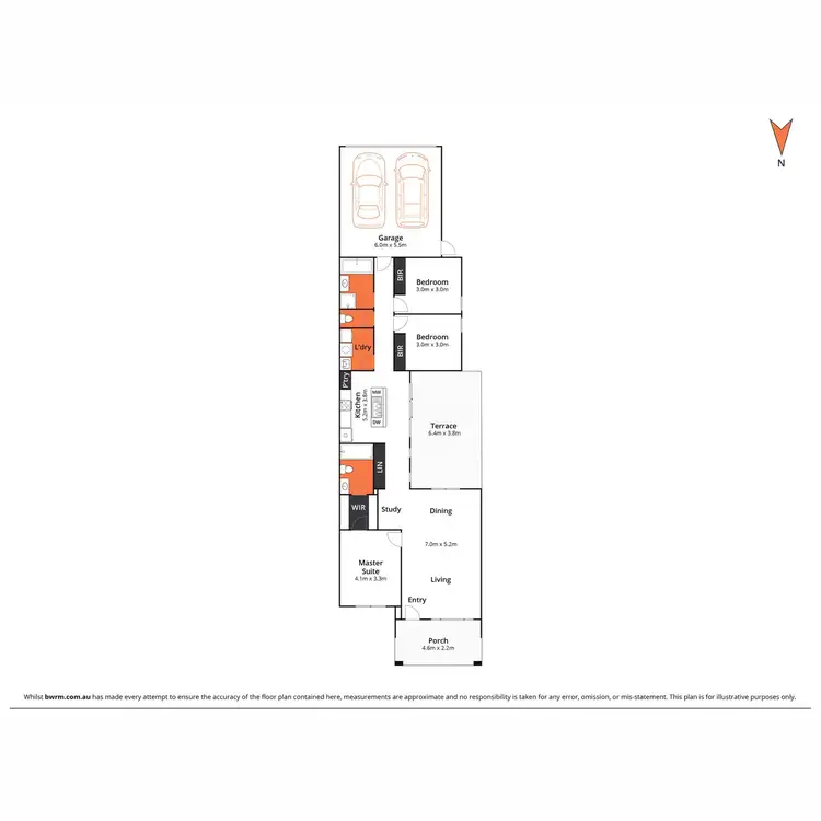 Floorplan of Homely townhouse listing, 3 Hillsborough Walk, Charlemont VIC 3217