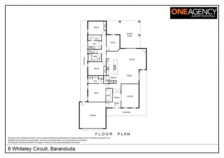 Floorplan of Homely house listing, 8 Whiteley Circuit, Baranduda VIC 3691