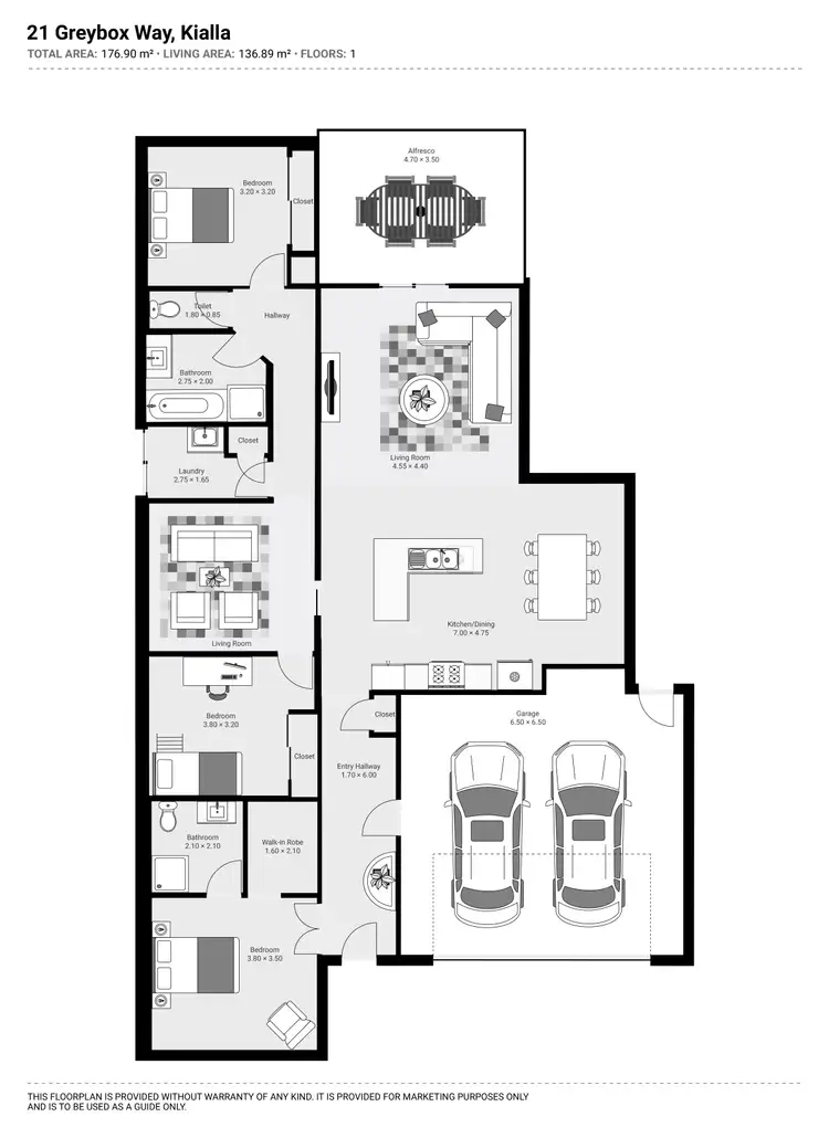 Floorplan of Homely house listing, 21 Greybox Way, Kialla VIC 3631