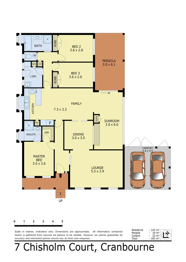 Floorplan of Homely house listing, 7 Chisholm Court, Cranbourne VIC 3977