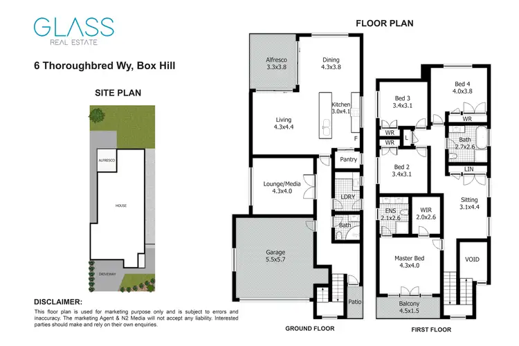 Floorplan of Homely house listing, 6 Thoroughbred Way, Box Hill NSW 2765