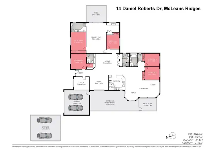 Floorplan of Homely rural property listing, 14 Daniel Roberts Drive, Mcleans Ridges NSW 2480