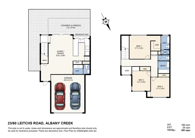 Floorplan of Homely townhouse listing, 23/60 Leitchs Road South, Albany Creek QLD 4035