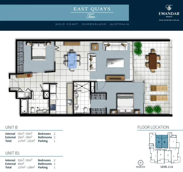 Floorplan of Homely apartment listing, 2201/25-31 East Quay Drive, Biggera Waters QLD 4216