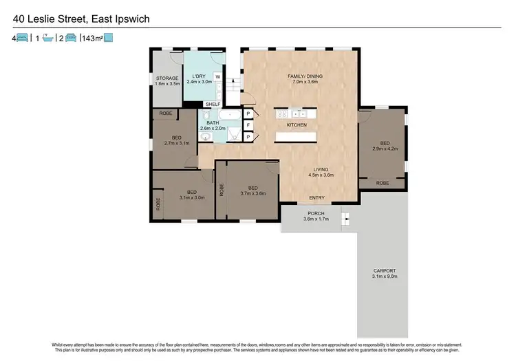 Floorplan of Homely house listing, 40 Leslie Street, East Ipswich QLD 4305