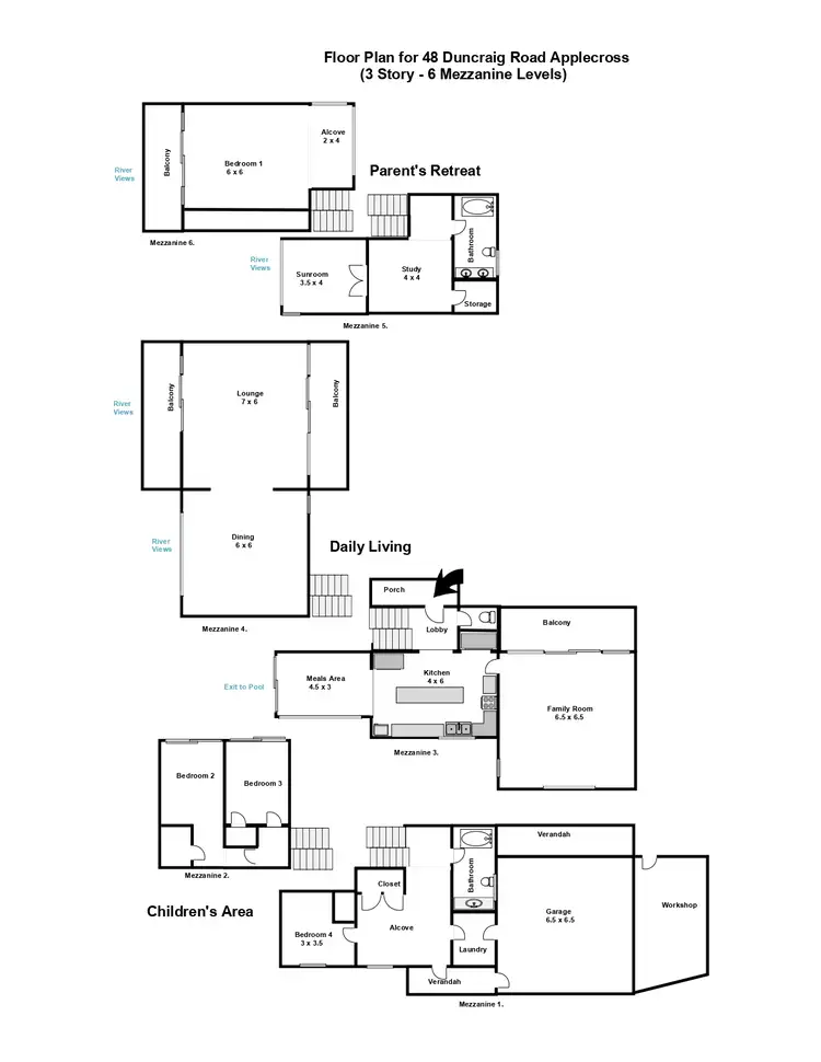 Floorplan of Homely house listing, 48 Duncraig Rd, Applecross WA 6153