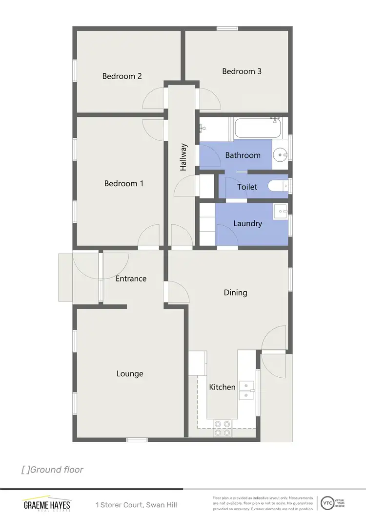 Floorplan of Homely house listing, 1 Storer Court, Swan Hill VIC 3585