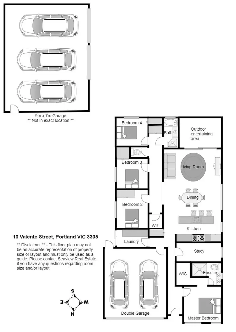 Floorplan of Homely house listing, 10 Valente Street, Portland VIC 3305