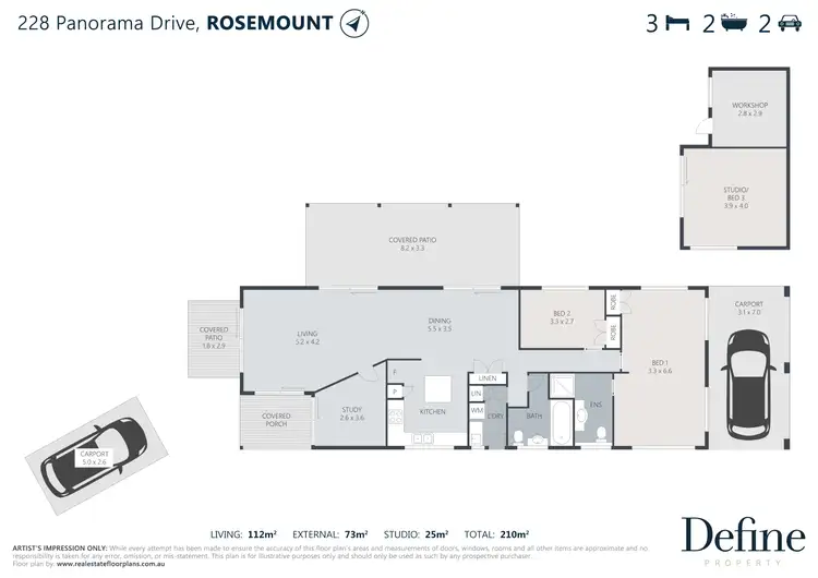 Floorplan of Homely house listing, 228 Panorama Drive, Rosemount QLD 4560