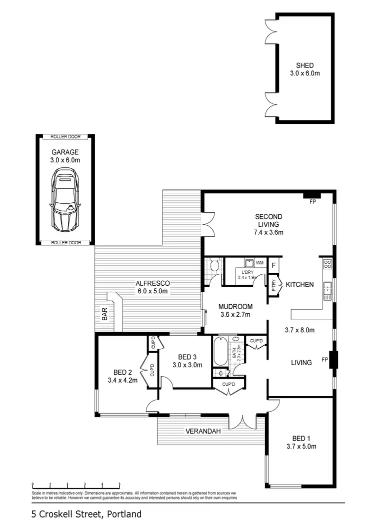 Floorplan of Homely house listing, 5 Croskell Street, Portland VIC 3305
