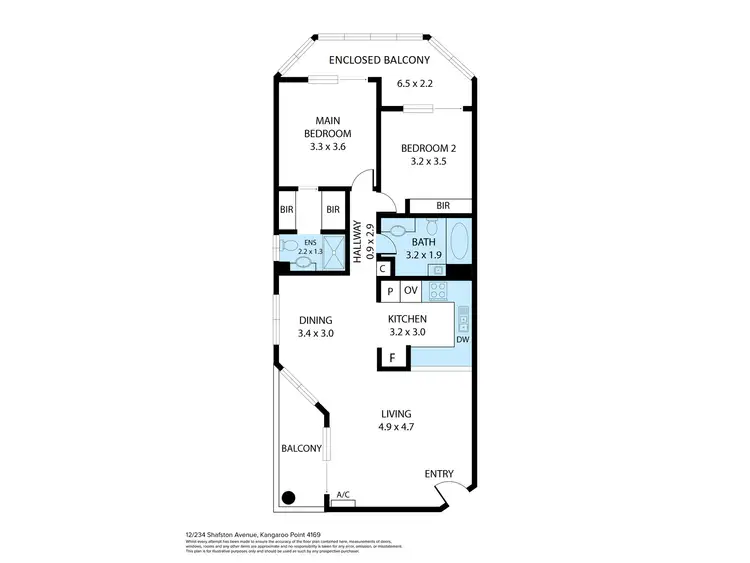 Floorplan of Homely apartment listing, 12/234 Shafston Avenue, Kangaroo Point QLD 4169