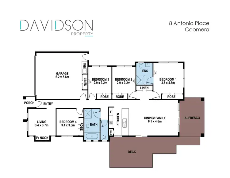 Floorplan of Homely house listing, 8 Antonio Place, Coomera QLD 4209