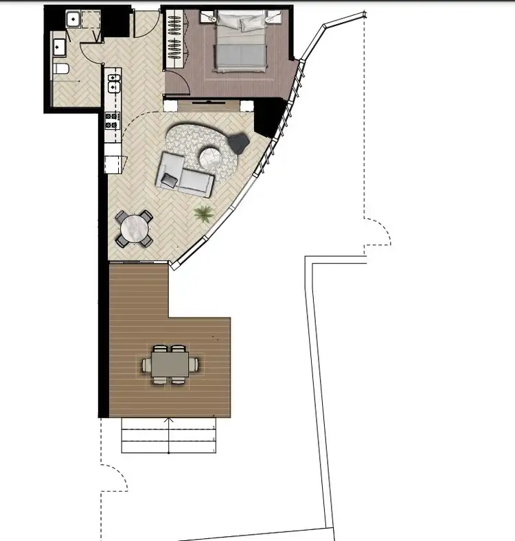 Floorplan of Homely apartment listing, 505/11 Barrack Square, Perth WA 6000