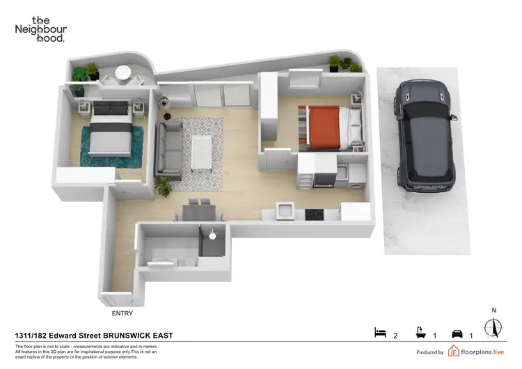 Floorplan of Homely apartment listing, 1311/182 Edward Street, Brunswick East VIC 3057