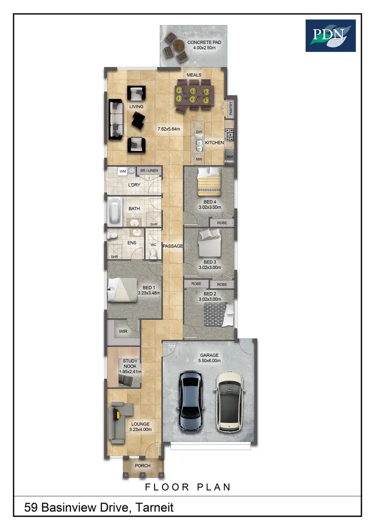 Floorplan of Homely house listing, 59 Basinview Drive, Tarneit VIC 3029