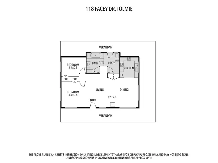 Floorplan of Homely rural property listing, 118 Facey Drive, Tolmie VIC 3723