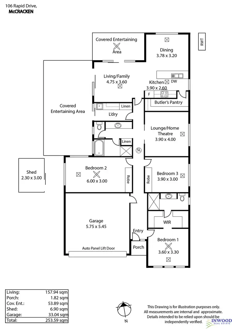 Floorplan of Homely house listing, 106 Rapid Drive, Mccracken SA 5211