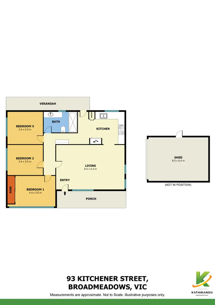 Floorplan of Homely house listing, 93 Kitchener Street, Broadmeadows VIC 3047