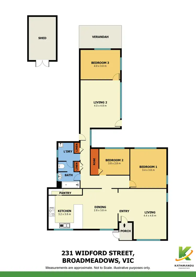 Floorplan of Homely house listing, 231 Widford Street, Broadmeadows VIC 3047