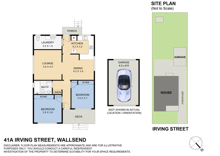 Floorplan of Homely house listing, 41A Irving Street, Wallsend NSW 2287