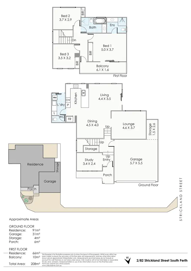Floorplan of Homely house listing, 2/82 Strickland Street, South Perth WA 6151