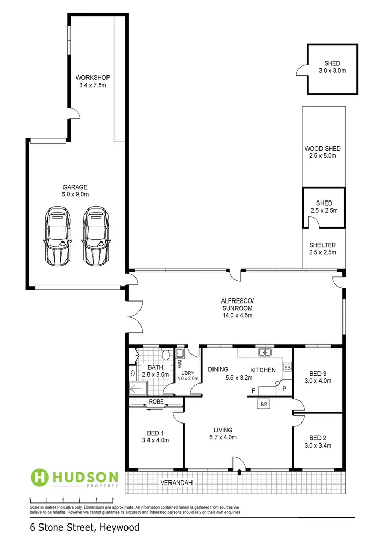 Floorplan of Homely house listing, 6 Stone Street, Heywood VIC 3304