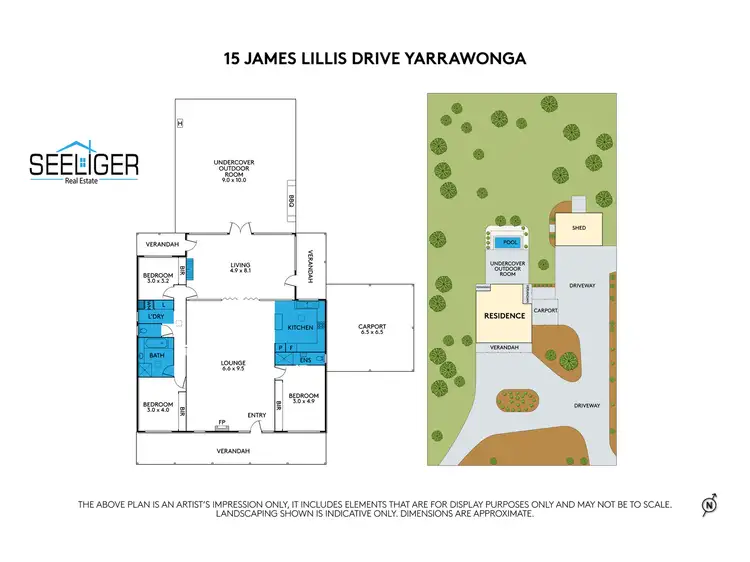 Floorplan of Homely rural property listing, 15 James Lillis Drive, Yarrawonga VIC 3730