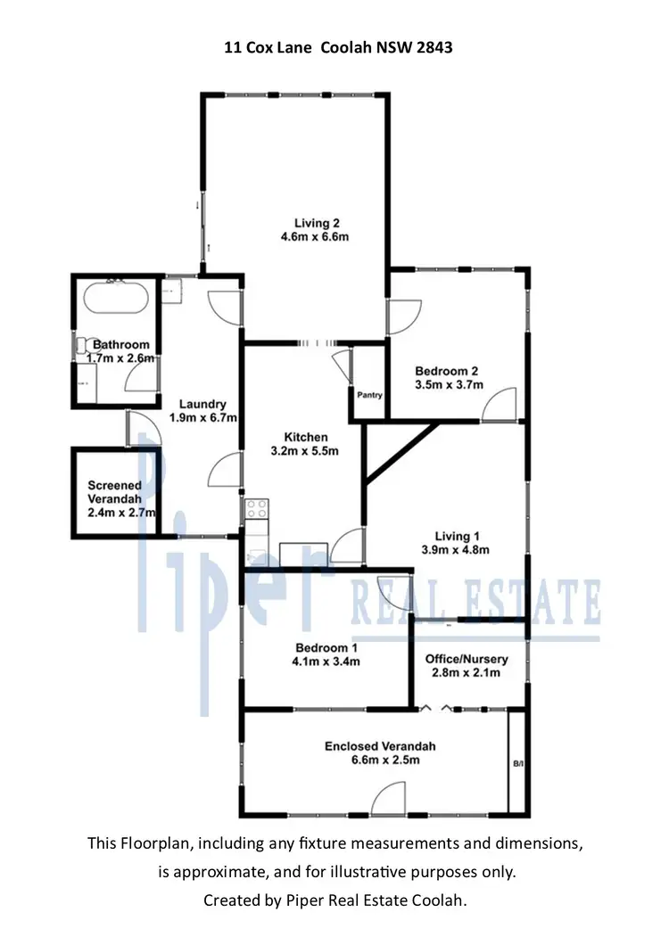 Floorplan of Homely house listing, 11 Cox Lane, Coolah NSW 2843