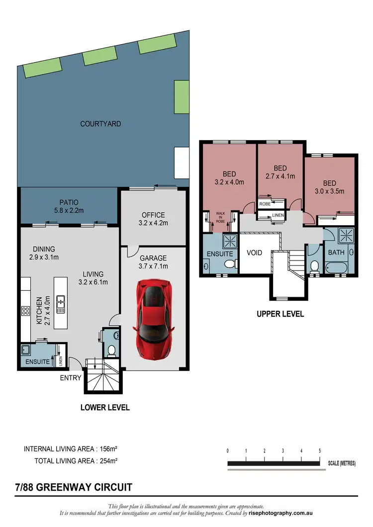 Floorplan of Homely townhouse listing, 7/88 Greenway Circuit, Mount Ommaney QLD 4074