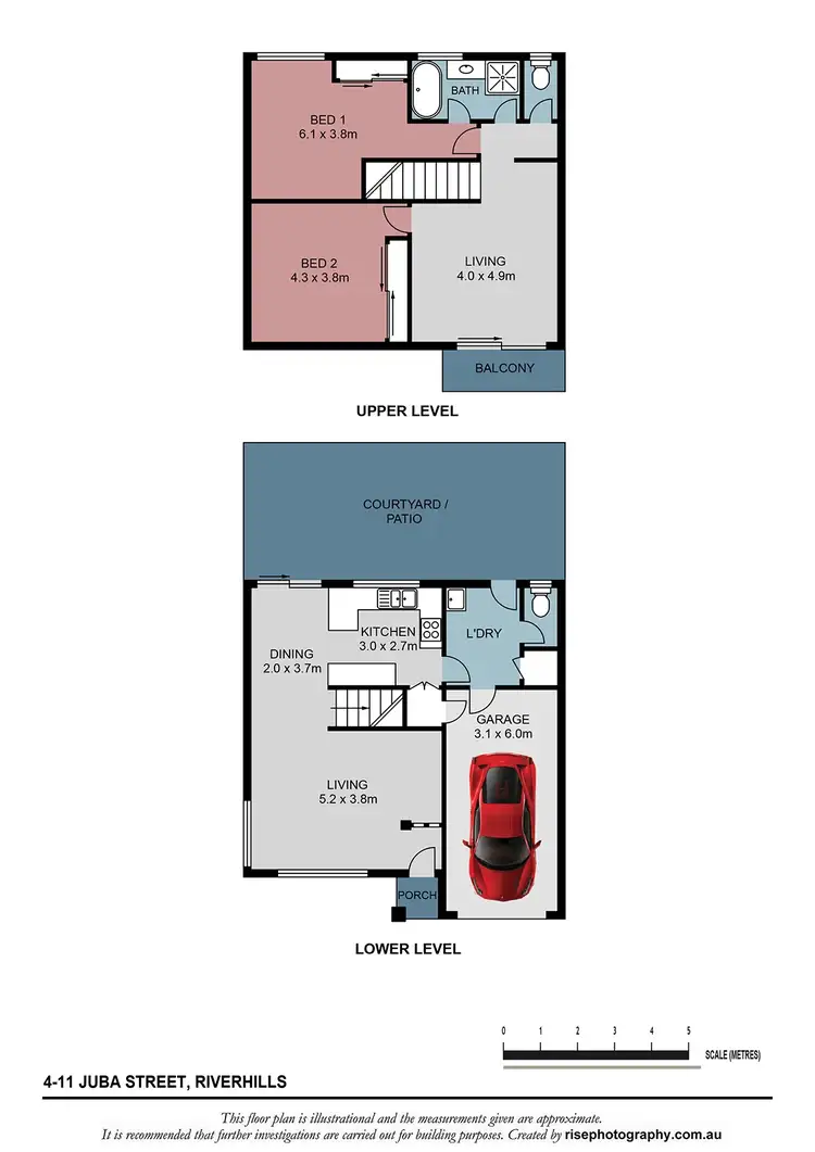 Floorplan of Homely townhouse listing, 4/11 Juba Street, Riverhills QLD 4074