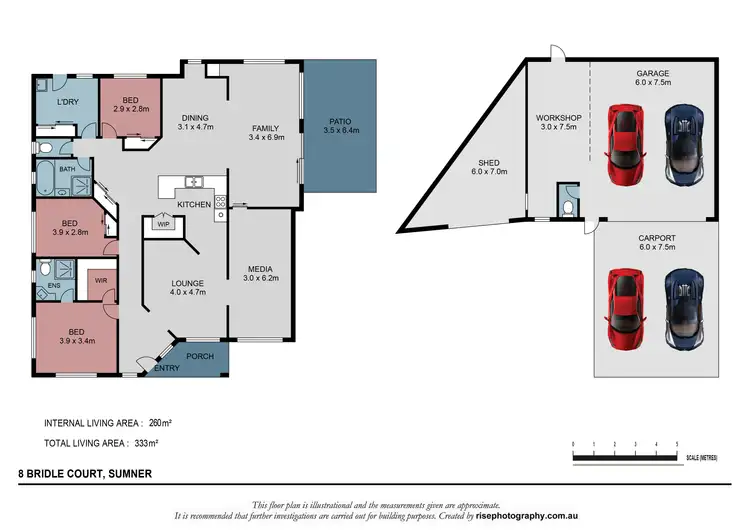 Floorplan of Homely house listing, 8 Bridle Court, Sumner QLD 4074