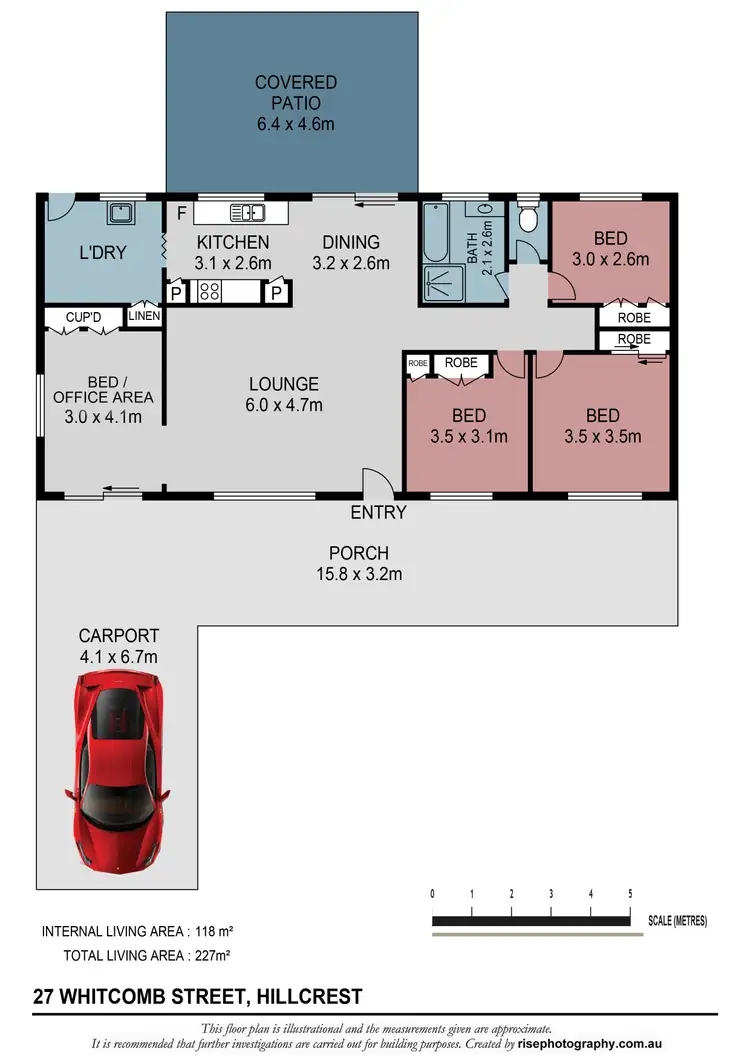Floorplan of Homely house listing, 27 Whitcomb St, Hillcrest QLD 4118