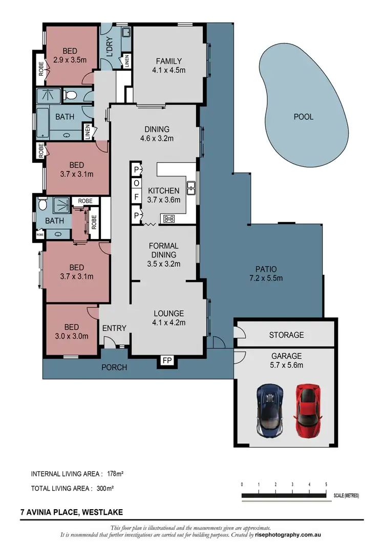 Floorplan of Homely house listing, 7 Avinia Place, Westlake QLD 4074