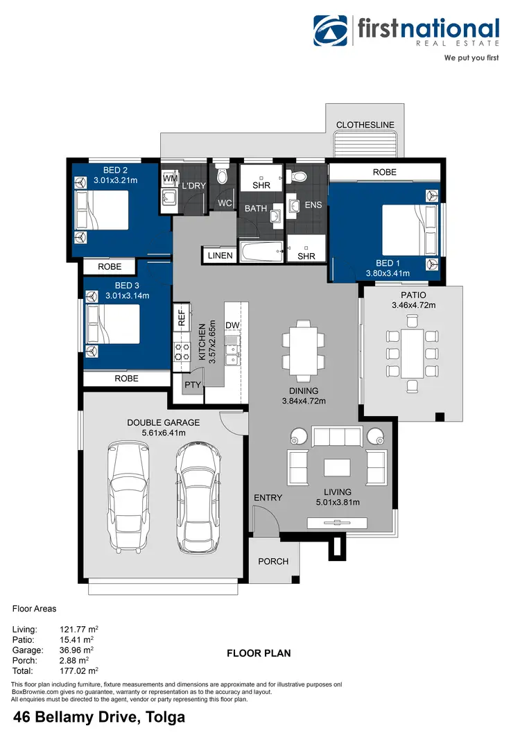Floorplan of Homely house listing, 46 Bellamy Drive, Tolga QLD 4882