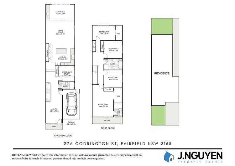 Floorplan of Homely semi-detached listing, 27a Codrington Street, Fairfield NSW 2165