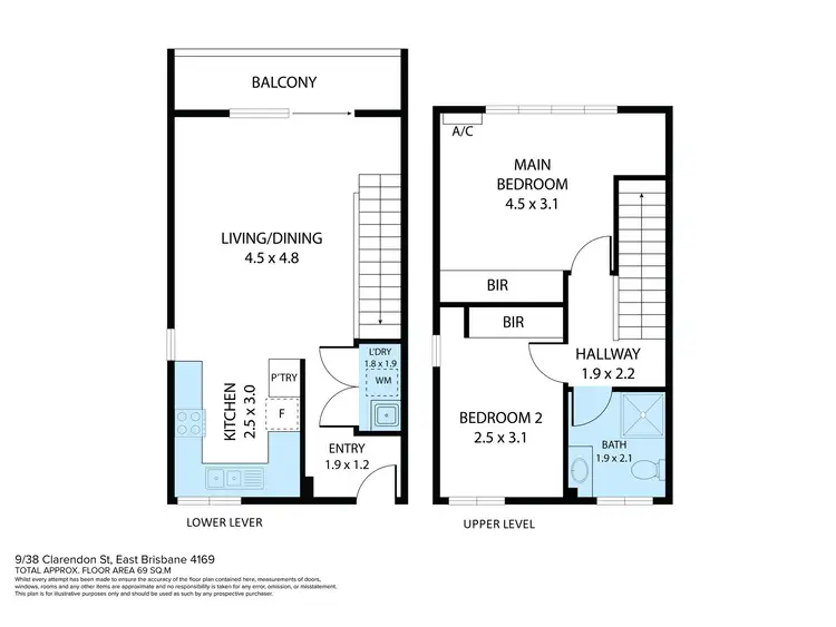 Floorplan of Homely apartment listing, 9/38 Clarendon Street, East Brisbane QLD 4169
