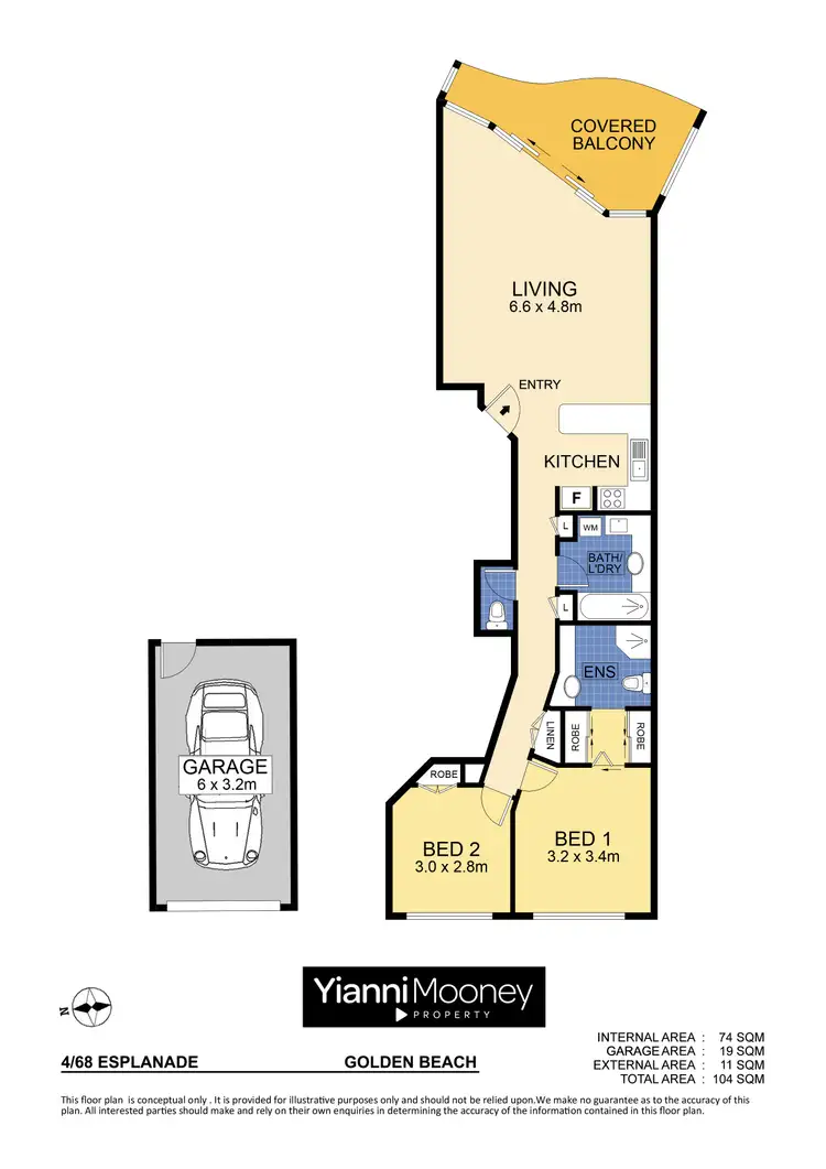 Floorplan of Homely apartment listing, 4/68 Esplanade, Golden Beach QLD 4551