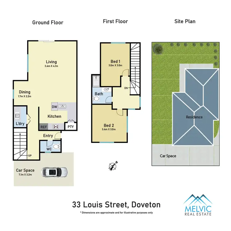 Floorplan of Homely townhouse listing, 2/33 Louis Street, Doveton VIC 3177